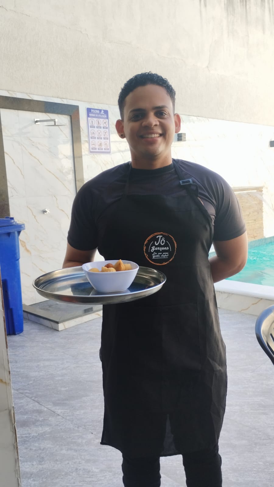 Salgados fritos no evento